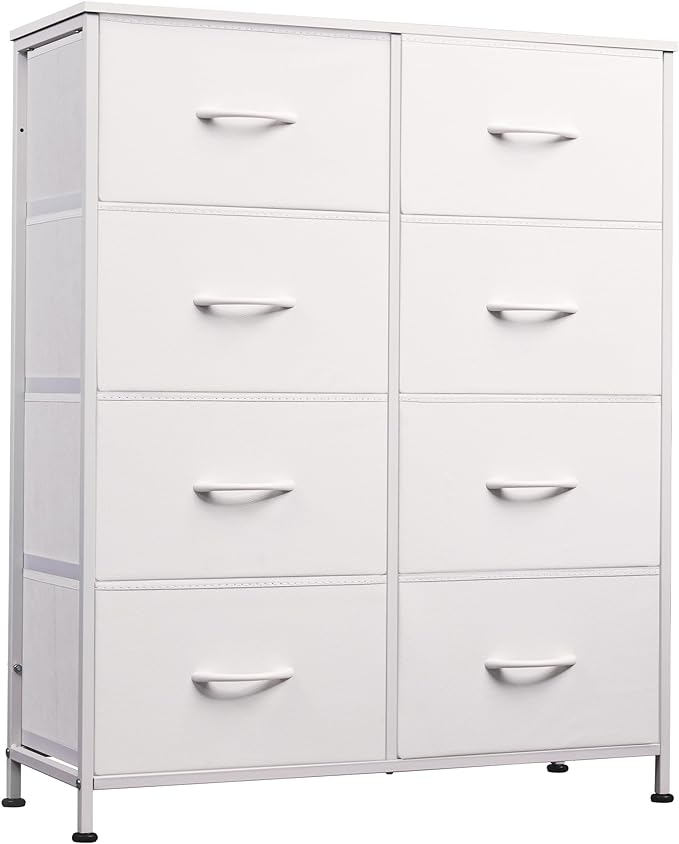 Fabric Dresser for Bedroom, Tall Dresser with 8 Drawers, Storage Tower