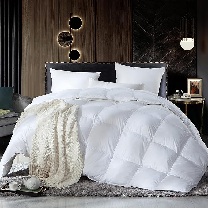 Luxurious King Size Goose Down Feather Fiber Comforter Duvet Insert