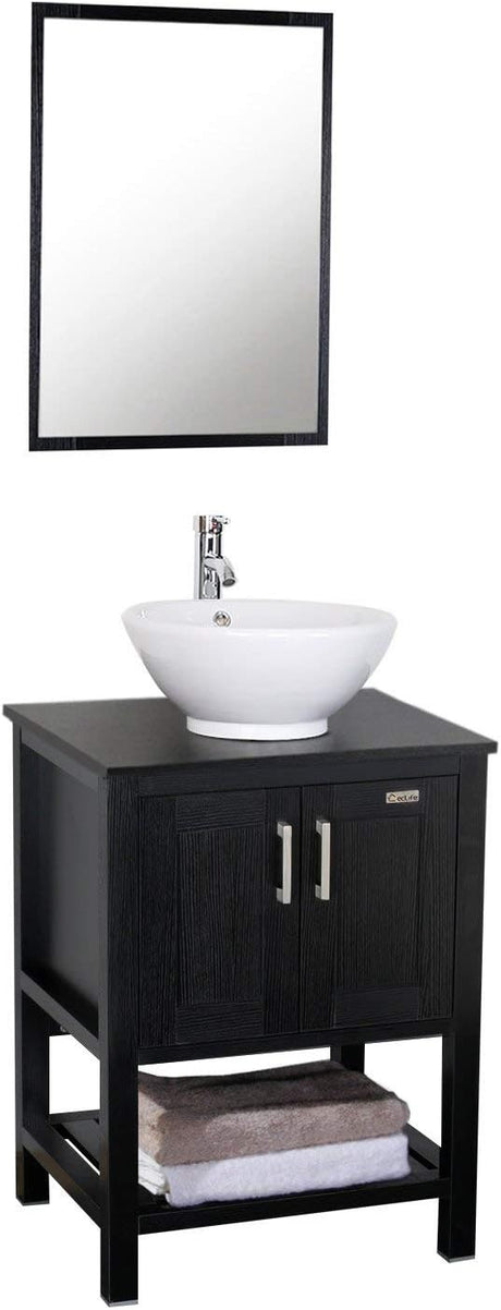 24 inch Modern Bathroom Vanity Units Cabinet and Sink Stand Pedestal