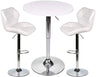 Bar Table Stool Set Of 3 – Adjustable Round Table Black and 2 Swivel Pub Stools Flannel