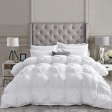 Luxurious All-Season Goose Down Feather Fiber Comforter Queen Size Duvet Insert