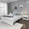 Solid Wood Queen Bed Frame, Platform Bed with Headboard