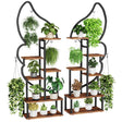 WingBloom 67 metal plant stand with wing-shaped frame