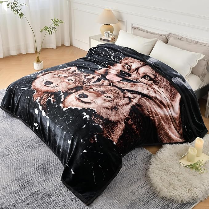 Heavy Faux Mink Blanket - 9LB, Single-Ply, King Size Thick Fleece