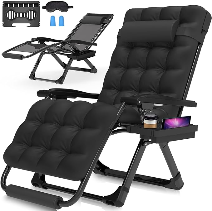 MaxZen XXL Zero Gravity Recliner Chair – 500lb Capacity & Headrest