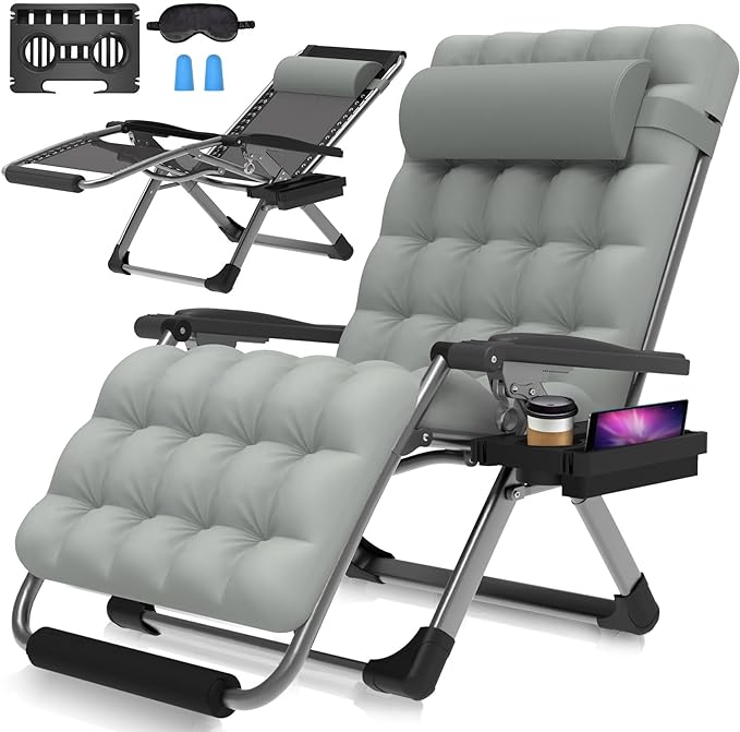 MaxZen XXL Zero Gravity Recliner Chair – 500lb Capacity & Headrest
