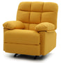 Yellow Tufted Recliner with EZ Delivery Back-Off Design