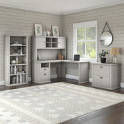 Yorktown 60-Inch L-Shaped Desk - Modern Office Workstation with Storage