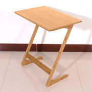 ZenoCraft Z-Shaped Bamboo TV Tray beside sofa

