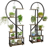 2 Pcs 6 Tier 9 Potted Metal Plant Stand Plant Stands for Plants Multiple