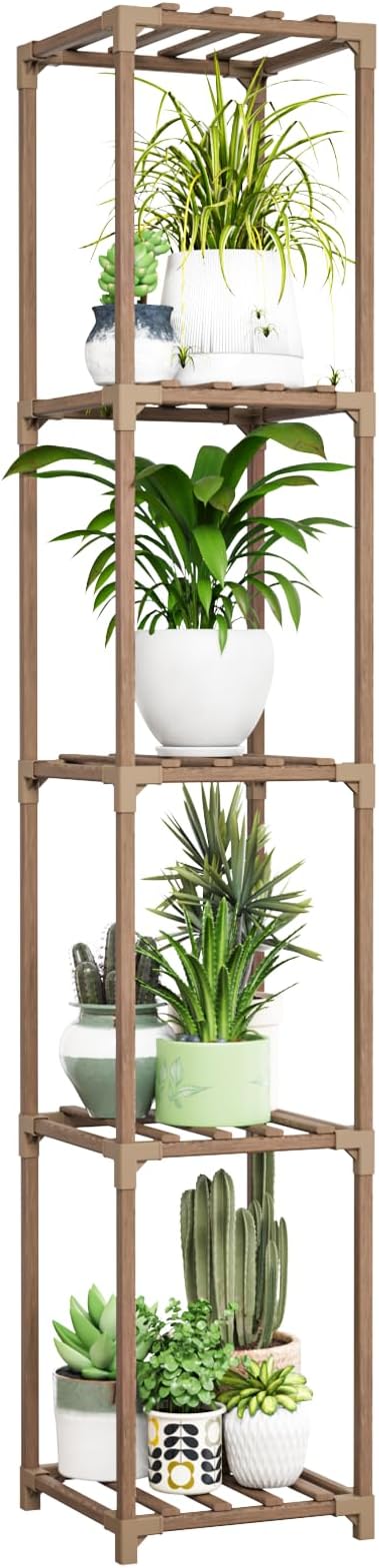 Tall Plant Stand Indoor Wood Outdoor Tiered Plant Shelf for Multiple Plants