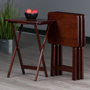 antique-walnut-wood-snack-table-set