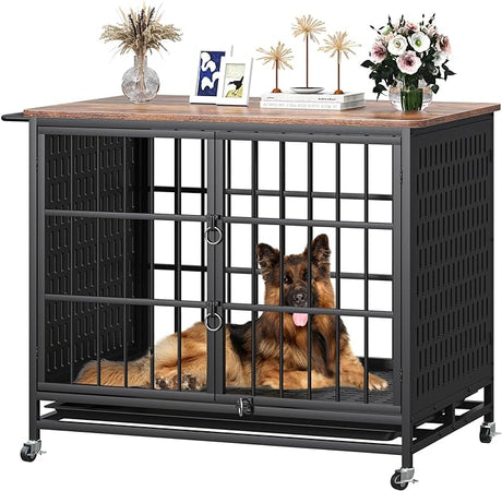 Large Dog Crate 42 inch Heavy Duty Extra Large Dog Crate Furniture