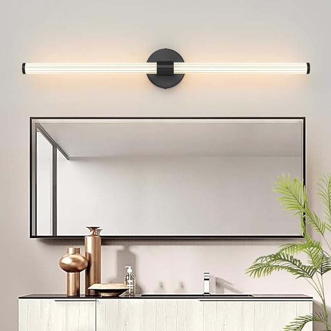 Gold LED Bathroom Vanity Lights Fixtures Over Mirror 22.44 inch Modern 360° Sconces Wall Lighting