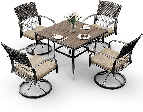 ,Outdoor Wicker Furniture Set for Backyard Garden Deck