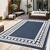 Outdoor Rug 9x12 Waterproof for Patio Clearance,Large Plastic Straw Mat