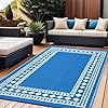 Outdoor Rug 9x12 Waterproof for Patio Clearance,Large Plastic Straw Mat