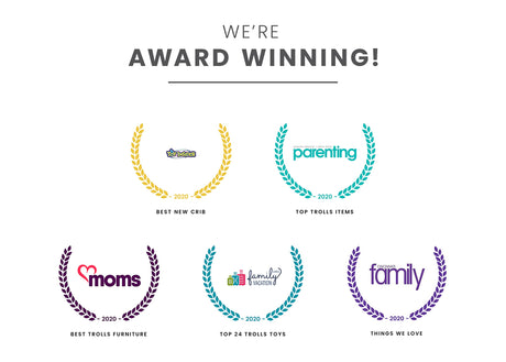 Award-winning kids furniture brand recognized for best Trolls furniture, top toys, and trusted parenting products.