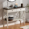 Console Sofa Table Classic X Design with 2 Drawers