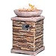 Outdoor Propane Fire Pit, Square Stonecrest Gas Fire Pit for Outside Patio