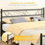 Queen Bed Frame with Headboard, Upgarded 14 Support Leg Bedframe Metal Platform