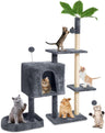 Cat Tree Cat Tower for Indoor Cats with Green Leaves