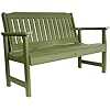 D-BENW2-WHE Lehigh Garden Bench, 4 Feet, White