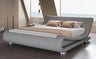 King Size Upholstered Bed Frame, Deluxe Low Profile Sleigh Bed