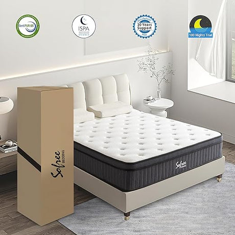 King Mattress, 10 Inch Memory Foam Hybrid Mattress King