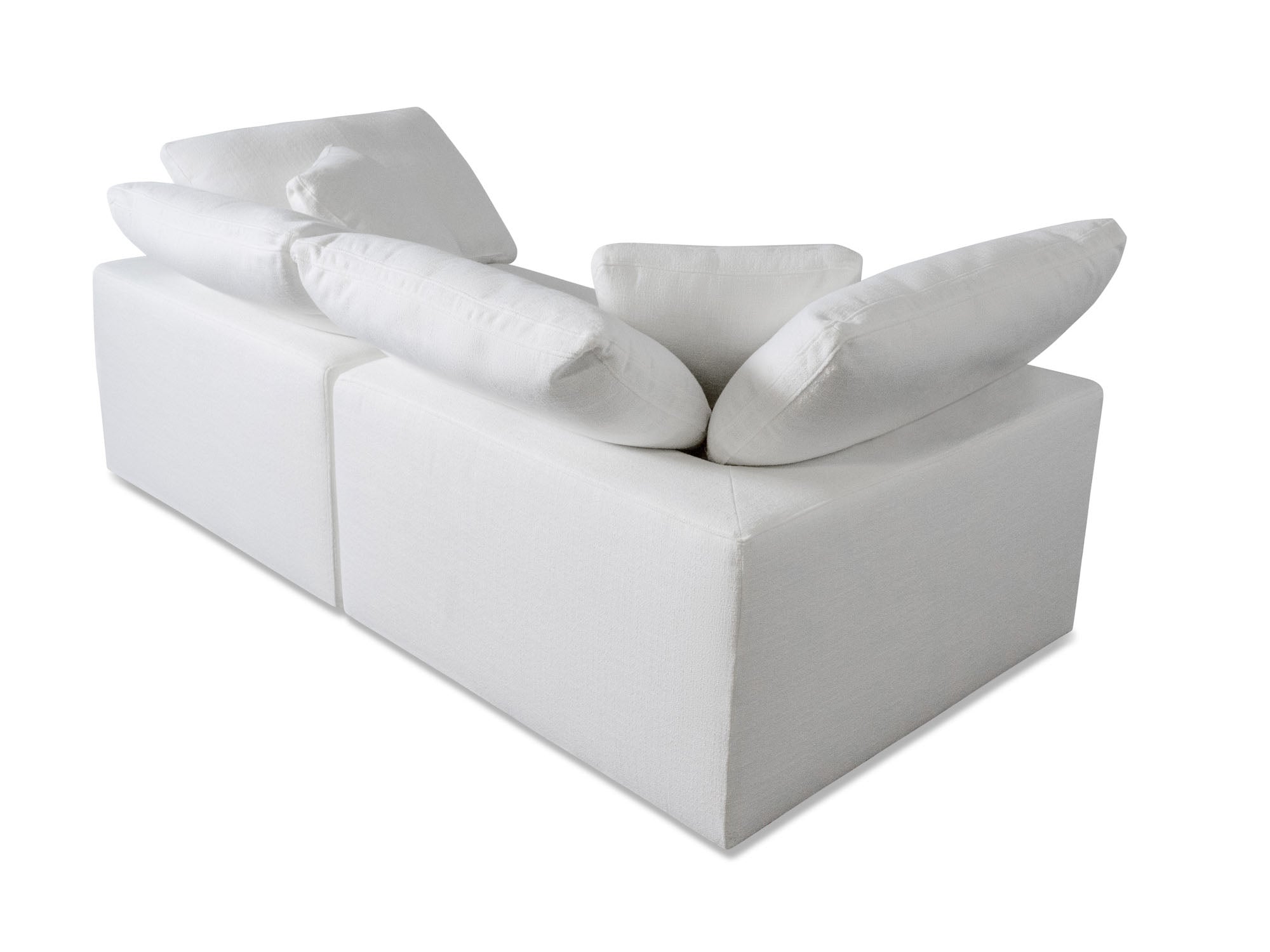 2-Piece Modular Loveseat with Down-Blend Cushions - Moisture-Repellent Fabric