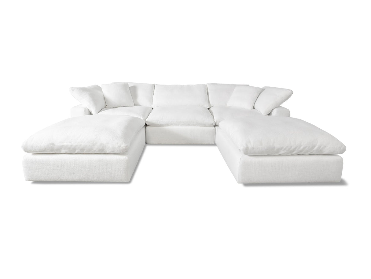 5-Piece Modular U-Shape Sectional Sofa with Ottomans