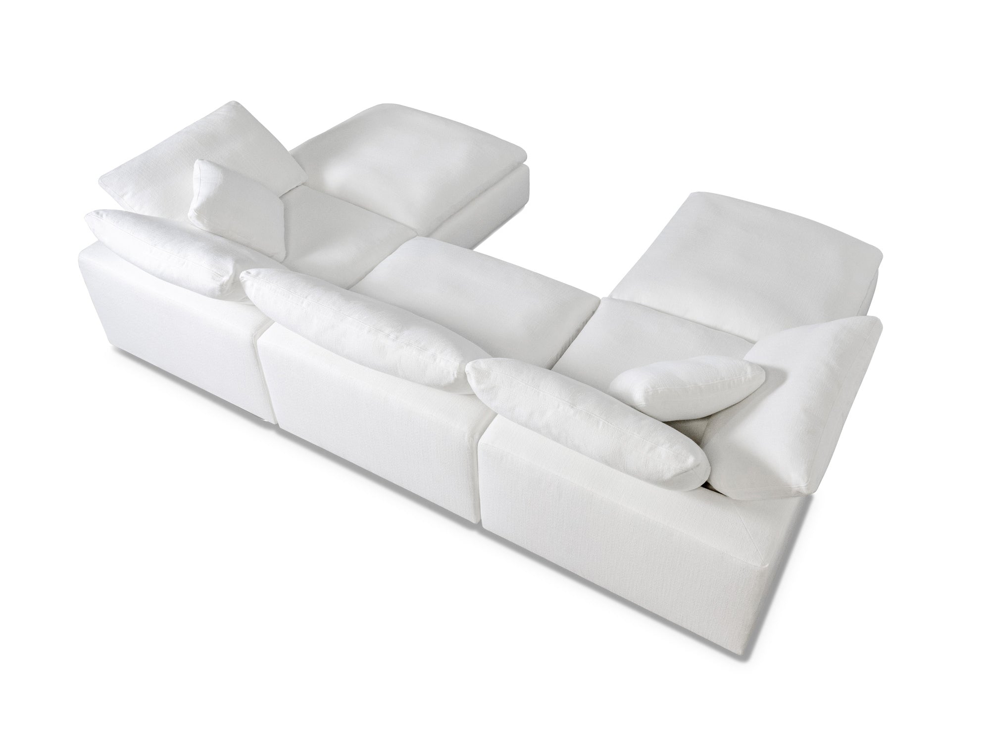 5-Piece Modular U-Shape Sectional Sofa with Ottomans