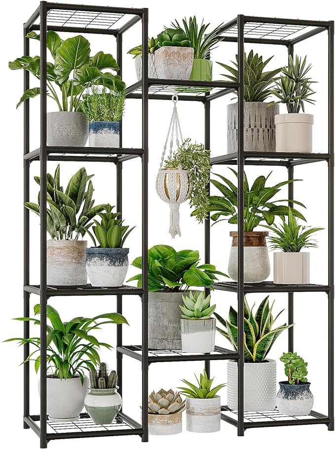 Hanging Plant Stand Large Plant Shelf  Rack Wooden Tiered Plant Holder