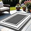 Outdoor Rug 9x12 Waterproof for Patio Clearance,Large Plastic Straw Mat