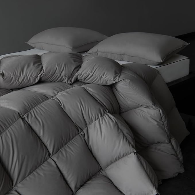 Hungarian Goose Down Comforter 850 Fill Power – King Size, Gray