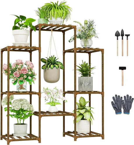 Plant Stand Outdoor Indoor Hanging Plant Shelf Tall Large Plant Holder