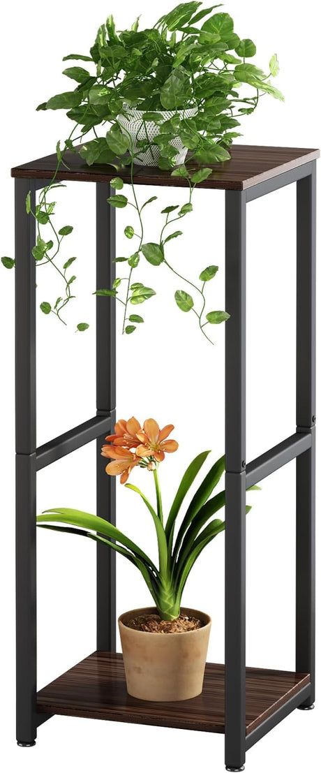 Plant Stand Indoor Corner Tall 2 Tier Flower Storage Plant Shelf Holder