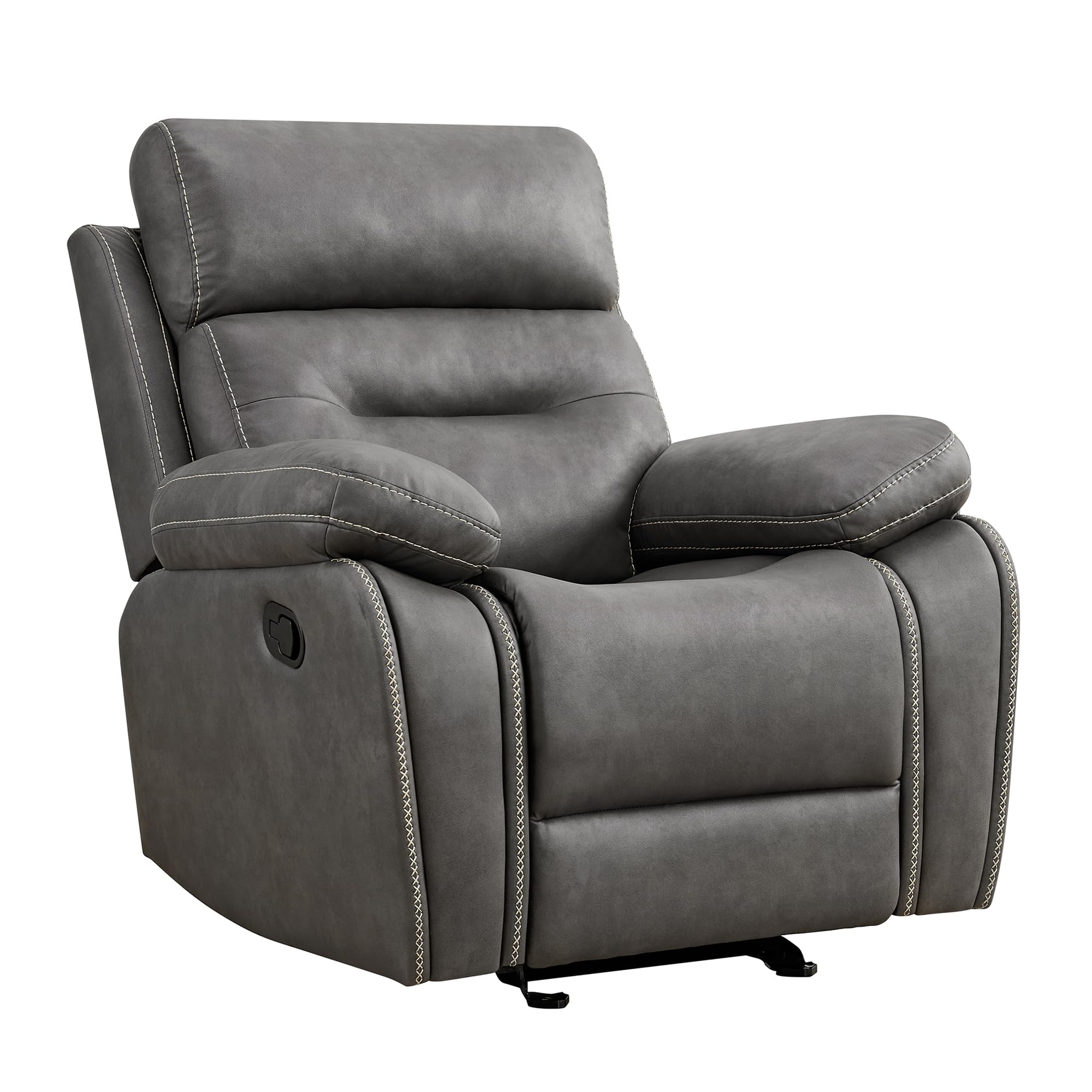 ide Angle of KISLOT Manual Recliner with Rocking Base and Armrests