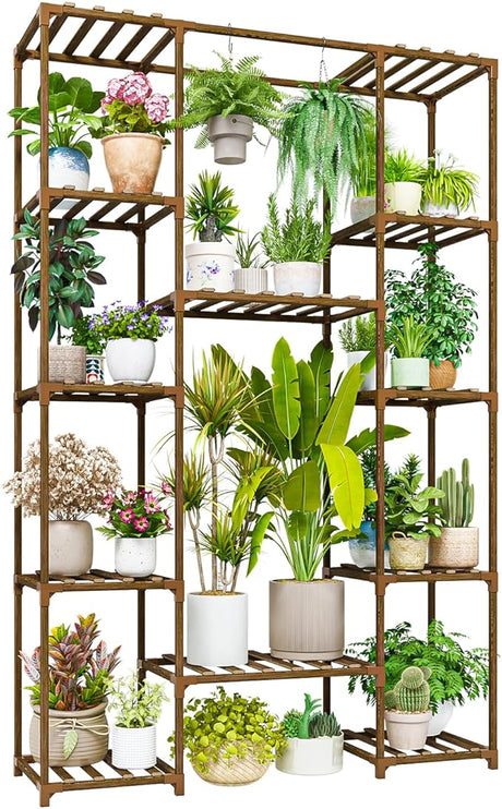 Plant Stand Outdoor Indoor Hanging Plant Shelf Tall Large Plant Holder