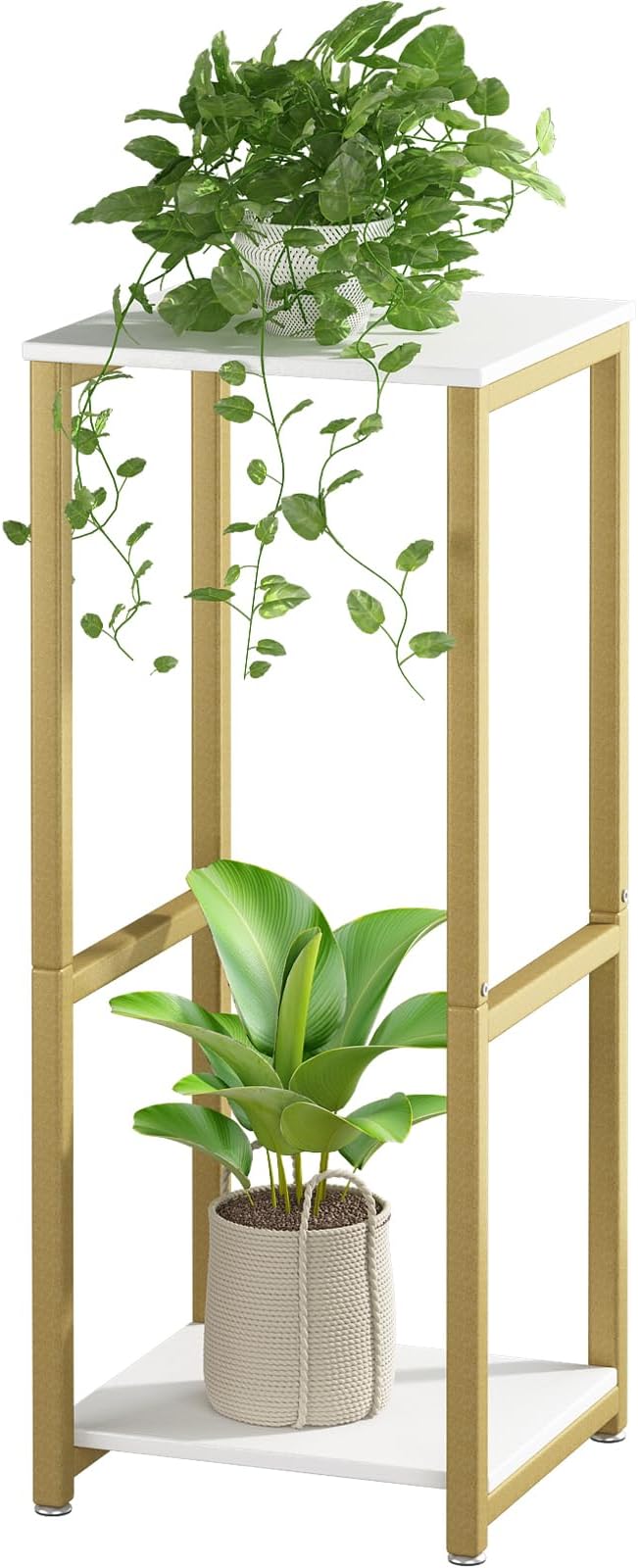 Plant Stand Indoor Corner Tall 2 Tier Flower Storage Plant Shelf Holder