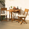 Square Table Heavy Duty 400lbs Capacity Patio Bistro Set 3 Piece Outdoor