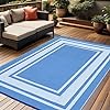 Outdoor Rug 9x12 Waterproof for Patio Clearance,Large Plastic Straw Mat