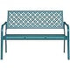 Garden Bench, Outdoor Benches with Anti-Rust Steel Metal Frame, Patio Seating