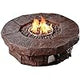 Round Stone Look Propane Gas Fire Pit Fire Table with ETL Certification