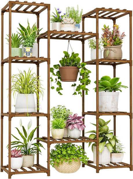 Hanging Plant Stand Large Plant Shelf  Rack Wooden Tiered Plant Holder