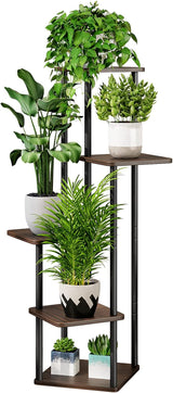 Plant Stand 5 Tier Indoor Metal Flower Shelf for Multiple Tall Flower Holders