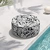 Indoor/Outdoor Ottoman D21 x H9 inch, Footstool Foot Rest Ottoman