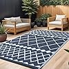 Outdoor Rug 9x12 Waterproof for Patio Clearance,Large Plastic Straw Mat