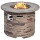 Outdoor Propane Fire Pit, Square Stonecrest Gas Fire Pit for Outside Patio