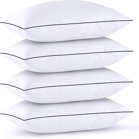 Set of 4 white soft pillows of king  size